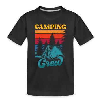 Camping Team Camp Camping Camper Campsite - Kids' Premium Organic T-Shirt - black - Front