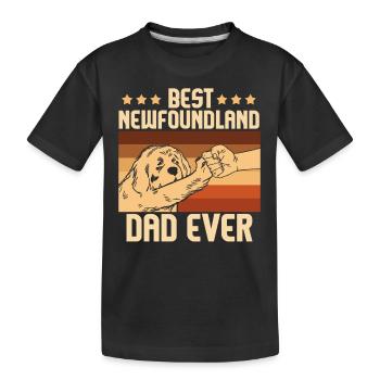 Neufundländer Hund Vater Hundeliebe - Kinder Premium Bio T-Shirt - Schwarz - Vorne