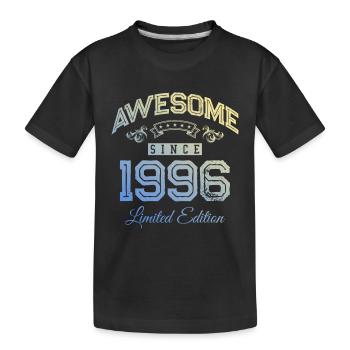1996 awesome since - Kinder Premium Bio T-Shirt - Schwarz - Vorne