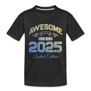 2025 awesome since - Kinder Premium Bio T-Shirt - Schwarz - Vorne
