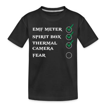 Ghost Hunter, compteur EMF, caméra thermique - T-shirt bio Premium Enfant - noir - Devant