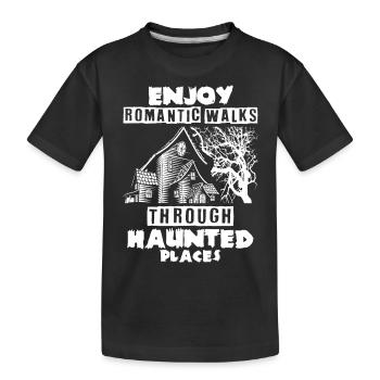 Ghost Hunter, EMF meter, thermal camera - Kids' Premium Organic T-Shirt - black - Front