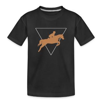 Équitation - T-shirt bio Premium Enfant - noir - Devant