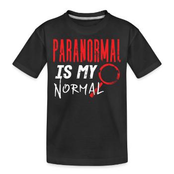 Ghost Hunter, EMF meter, thermal camera - Kids' Premium Organic T-Shirt - black - Front