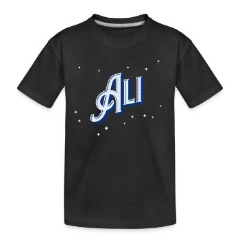 Ali name personalized - Kids' Premium Organic T-Shirt - black - Front