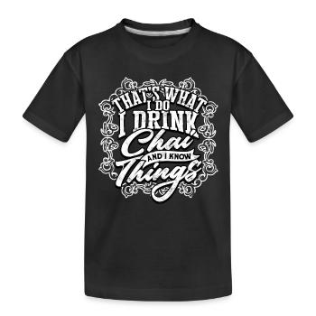 sikh indianisch sikhismus punjabi alphabet writing - Kinder Premium Bio T-Shirt - Schwarz - Vorne
