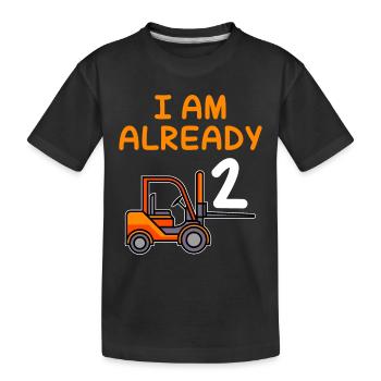 2. Geburtstag Junge 2 Jahre ich bin schon 2 Jahre - Kinder Premium Bio T-Shirt - Schwarz - Vorne