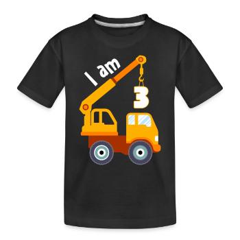 J’ai 3 ans garçon 3ème anniversaire - T-shirt bio Premium Enfant - noir - Devant