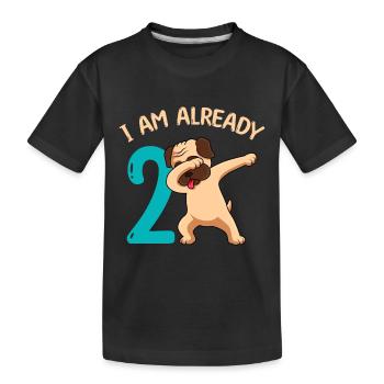 2ème anniversaire 2 ans - T-shirt bio Premium Enfant - noir - Devant