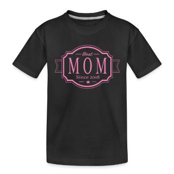 Best Mom since 2018 - Kids' Premium Organic T-Shirt - black - Front