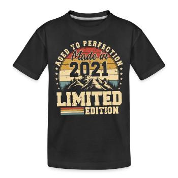 One of a kind since 2021 - Kids' Premium Organic T-Shirt - black - Front