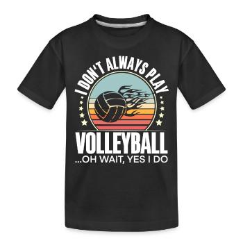 Volleyball - Kids' Premium Organic T-Shirt - black - Front