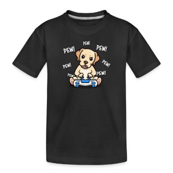 Laboratoire jaune - T-shirt bio Premium Enfant - noir - Devant