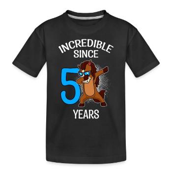 5. Geburtstag 5 Jahre - Kinder Premium Bio T-Shirt - Schwarz - Vorne
