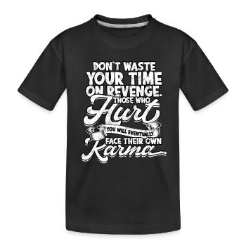 Karma Meditation Fate Gift Idea Gift S - Kids' Premium Organic T-Shirt - black - Front