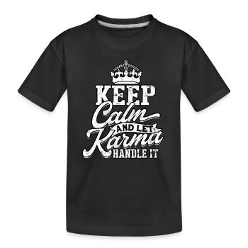 Karma Meditation Fate Gift Idea Gift S - Kids' Premium Organic T-Shirt - black - Front