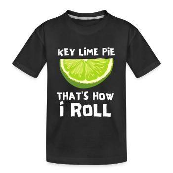 Key Lime Pie Lemon Tart Dessert - Kids' Premium Organic T-Shirt - black - Front