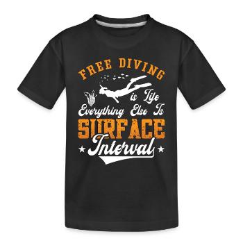 Apnée Apnée Freediving Apnée Sea Cool Cadeau - T-shirt bio Premium Enfant - noir - Devant