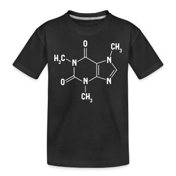 Amateurs de molécules de caféine du café chimique - T-shirt bio Premium Enfant - noir - Devant