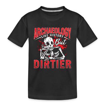 Archéologie comme histoire Archéologue préhistorique - T-shirt bio Premium Enfant - noir - Devant