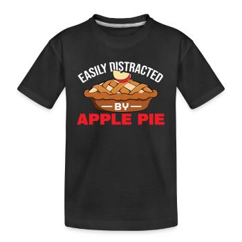 Apple pie - Kids' Premium Organic T-Shirt - black - Front