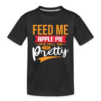 Apple pie - Kids' Premium Organic T-Shirt - black - Front