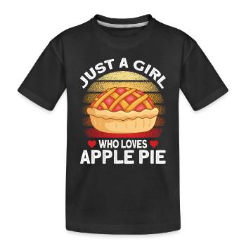 Tarte aux pommes - T-shirt bio Premium Enfant - noir - Devant