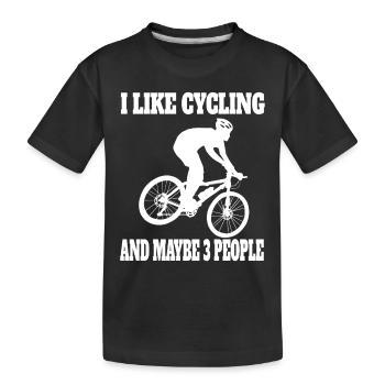VTT vélo vélo vélo vélo tour à vélo - T-shirt bio Premium Enfant - noir - Devant