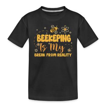 Apiculture Apiculteurs Rucher d’abeilles mellifères - T-shirt bio Premium Enfant - noir - Devant