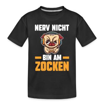 Nerv nicht am am gambling dog gamer - T-shirt bio Premium Enfant - noir - Devant