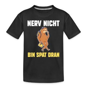 Nerv Nicht Bin Am Backen - Kinder Premium Bio T-Shirt - Schwarz - Vorne