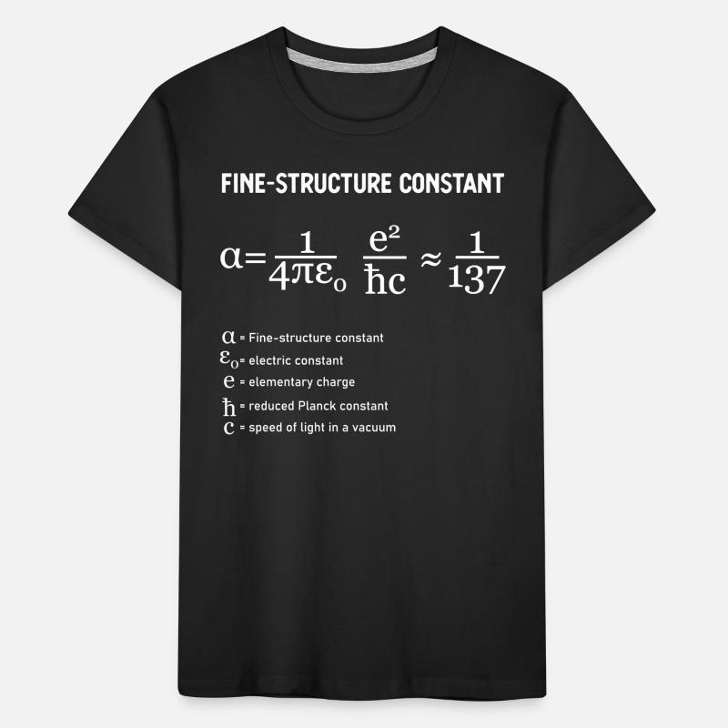 Fine Structure Constant Physics Kids' Premium Organic T-Shirt