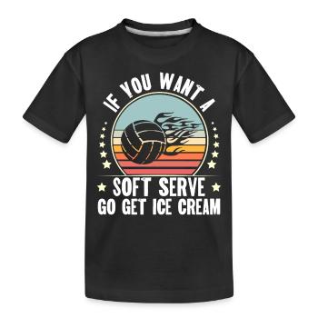 Volleyball - Kids' Premium Organic T-Shirt - black - Front