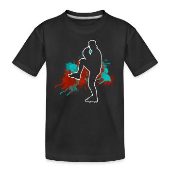 Baseball - Kinder Premium Bio T-Shirt - Schwarz - Vorne