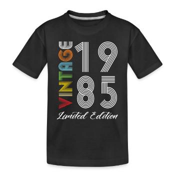 Vintage 1985 Vintage Geburtstag Retro Vintage - Kinder Premium Bio T-Shirt - Schwarz - Vorne