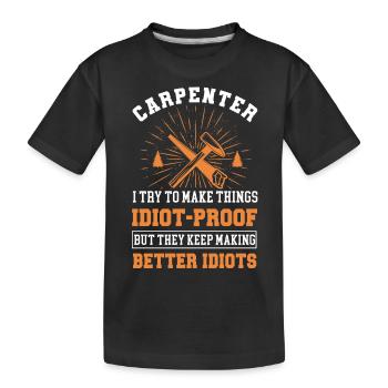 Charpentiers, menuisiers, menuisiers - T-shirt bio Premium Enfant - noir - Devant
