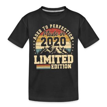 One of a kind since 2020 - Kids' Premium Organic T-Shirt - black - Front