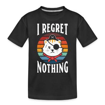 I regret nothing - Kids' Premium Organic T-Shirt - black - Front
