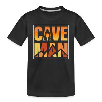 Höhlenmensch Cave Man Höhle Spéléologie Höhlenwandern - T-shirt bio Premium Enfant - noir - Devant