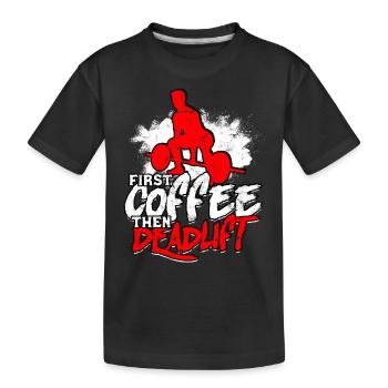 Deadlift Fitlochness Deadlift Gym - Kids' Premium Organic T-Shirt - black - Front