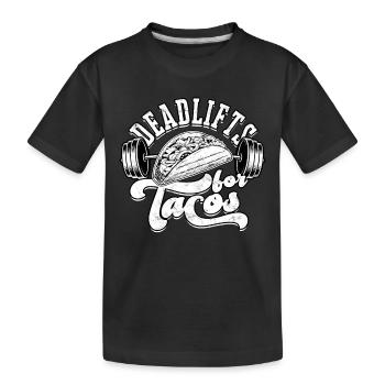 Deadlift Fitlochness Deadlift Gym - Kids' Premium Organic T-Shirt - black - Front