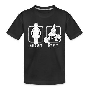 Deadlift Fitlochness Deadlift Gym - Kids' Premium Organic T-Shirt - black - Front