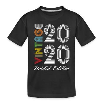 Vintage 2020 Vintage Geburtstag Retro Vintage - Kinder Premium Bio T-Shirt - Schwarz - Vorne