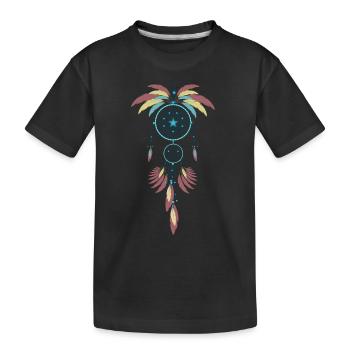 Native American Indian Abenaki - Kinder Premium Bio T-Shirt - Schwarz - Vorne