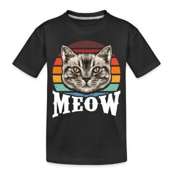 Miaou - T-shirt bio Premium Enfant - noir - Devant
