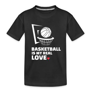 J’adore le basketball - T-shirt bio Premium Enfant - noir - Devant