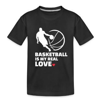 J’adore le basketball - T-shirt bio Premium Enfant - noir - Devant