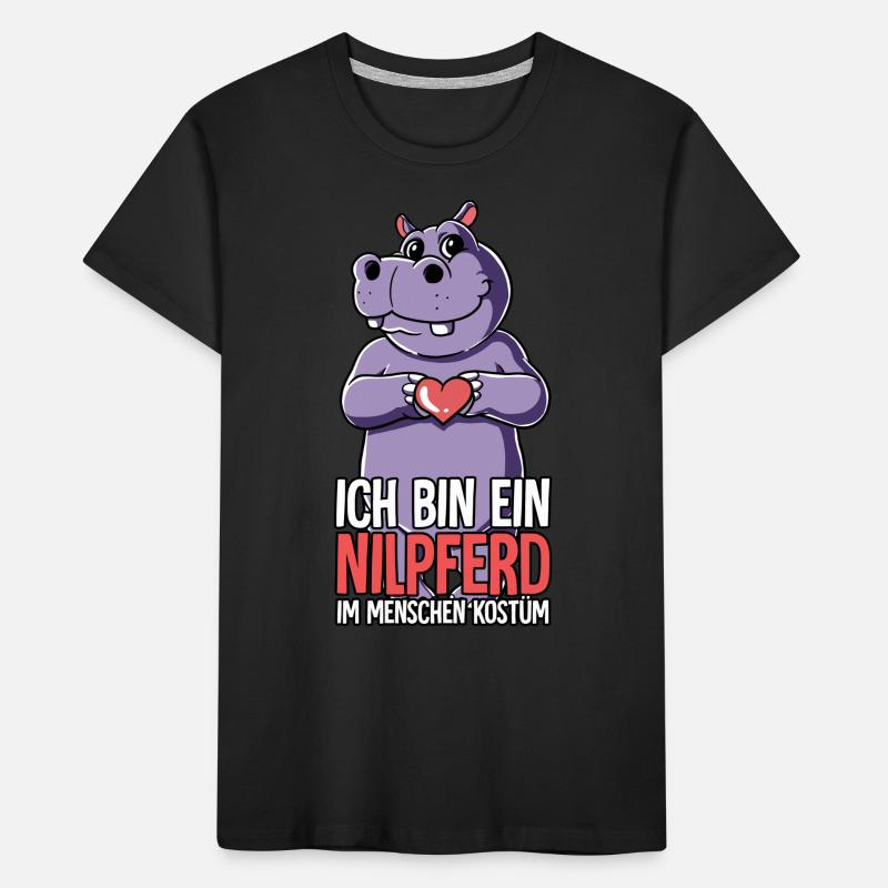 Ich Bin Ein Nilpferd Kinder Premium Bio T-Shirt