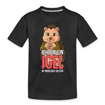 Ich Bin Ein Igel - Kinder Premium Bio T-Shirt - Schwarz - Vorne