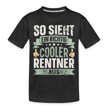 Rentner - Kinder Premium Bio T-Shirt - Schwarz - Vorne
